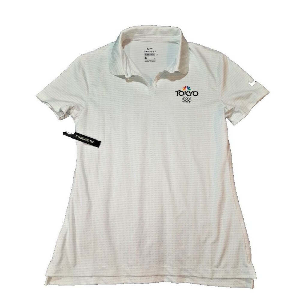 Nike Training Tokyo 2020 Olympics NBC Women SMALL Polo Shirt Short Sleeve Golf